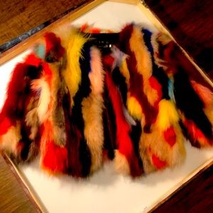 Womens’s multi faux fur party jacket!!!!